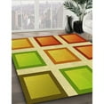 thumbnail image 3 of Ahgly Company Machine Washable Indoor Rectangle Transitional Bold Yellow Area Rugs, 7' x 10', 3 of 7