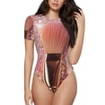 thumbnail image 1 of Fotbe Makeup Brush on Pink Glitter Body de Mujer con Cuello Redondo y Mangas Cortas, Sin Mangas Ajustado, Suave, Cómodo y Básico-X-Large, 1 of 7