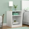 Mainstays Classic Open Shelf Nightstand, White