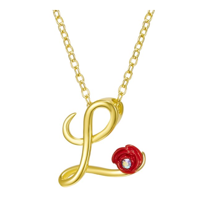 Jusqu'à 65% de Réduction sur les Colliers SMihono pour Femmes, Collier Lettre Rose avec Strass, Pendentif Rétro en Anglais