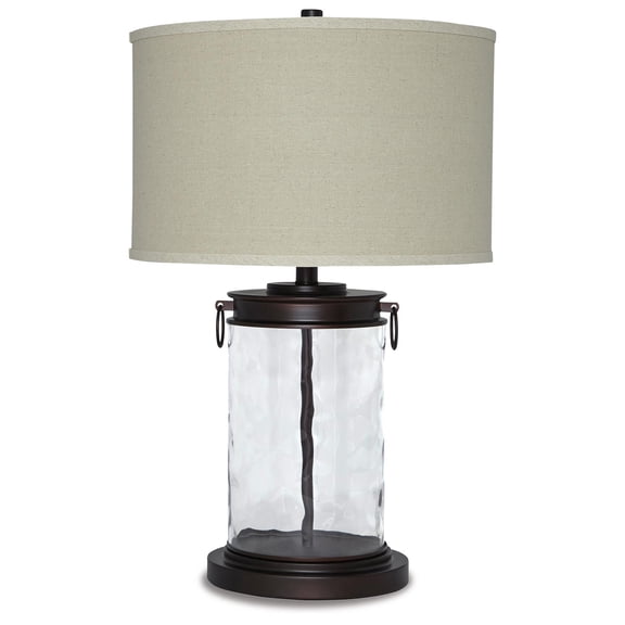 Signature Design by Ashley Casual Tailynn Table Lamp Clear/Bronze Finish