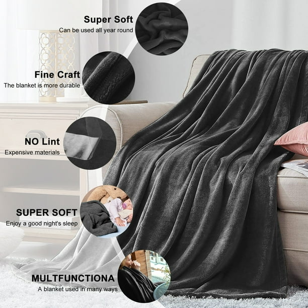Astarin Throw Blanket Throw Size Black Blankets Throws for Couch Beds Fuzzy and Cozy Blanket 50x60 inches Walmart Business Supplies