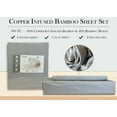 thumbnail image 5 of Pillowtex Grey Cal King Sheet Set, 4 Piece Copper Ion Infused Rayon Derived from Bamboo Bed Set, Soft and Cooling Beeding, 5 of 6