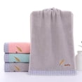 thumbnail image 3 of DPTALR Towel Leaves Embroidered With Letters Absorbent For The Home Home Partner Face Hand Towel, 3 of 6