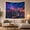 Aurora City, variant on Depiction Urban Skyline with Sunset Early Evening Detailed, Mystical Fantasy for Space Lovers, Galaxy Room Decor, Housewarming Gift, Tapestry Wall Hanging for Bedroom and Dorm