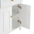thumbnail image 7 of 36" White Bathroom Vanity with Sink, Modern Single Bathroom Cabinet with 4 Drawers & 2 Doors, Freestanding Bathroom Sink Vanity with Ceramic Basin, 7 of 7
