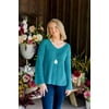 The Pioneer Woman, V-Neck Bell Sleeve Pullover, Womens