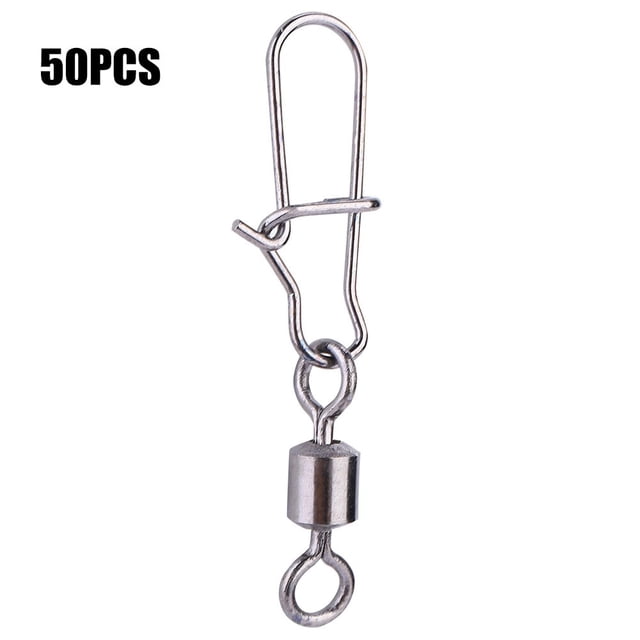 Giratorio De Pesca, 50 Piezas De Bloqueo Rápido Abierto De Acero Inoxidable Conector De Pesca Rodamiento De Pasador Giratorio Para Pesca