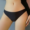 thumbnail image 3 of Bigersell Womens Seamless Underwear Clearance Women's Panties Bikini Panty Style P-1255 Polyester Cheeky Panties Plus Size Thongs Ladies Briefs High Waist Women's Panties Black XL, 3 of 4