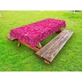 thumbnail image 1 of Hot Pink Outdoor Tablecloth, Floral Arrangement Pattern on Hot Pink Background Spring Flourish Bloom, Decorative Washable Fabric Picnic Tablecloth, 58 X 120 Inches, Hot Pink White Purple, by Ambesonne, 1 of 2
