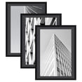 thumbnail image 1 of ELSKER&HOME 24x36 Poster Frame 3 Pack, 24x36 Black Frame Display 20x30 Photo with mat or 24x36 Picture frame without Mat, Horizontal and Vertical Wall Mounting, 1 of 7