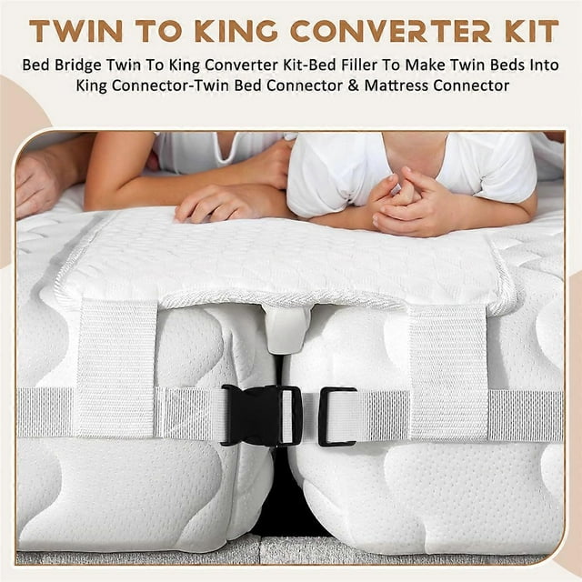 Bed Bridge Twin To Converter Kit-Bed Filler To Make Twin Beds Into Connector-Twin Bed Connector & Ma