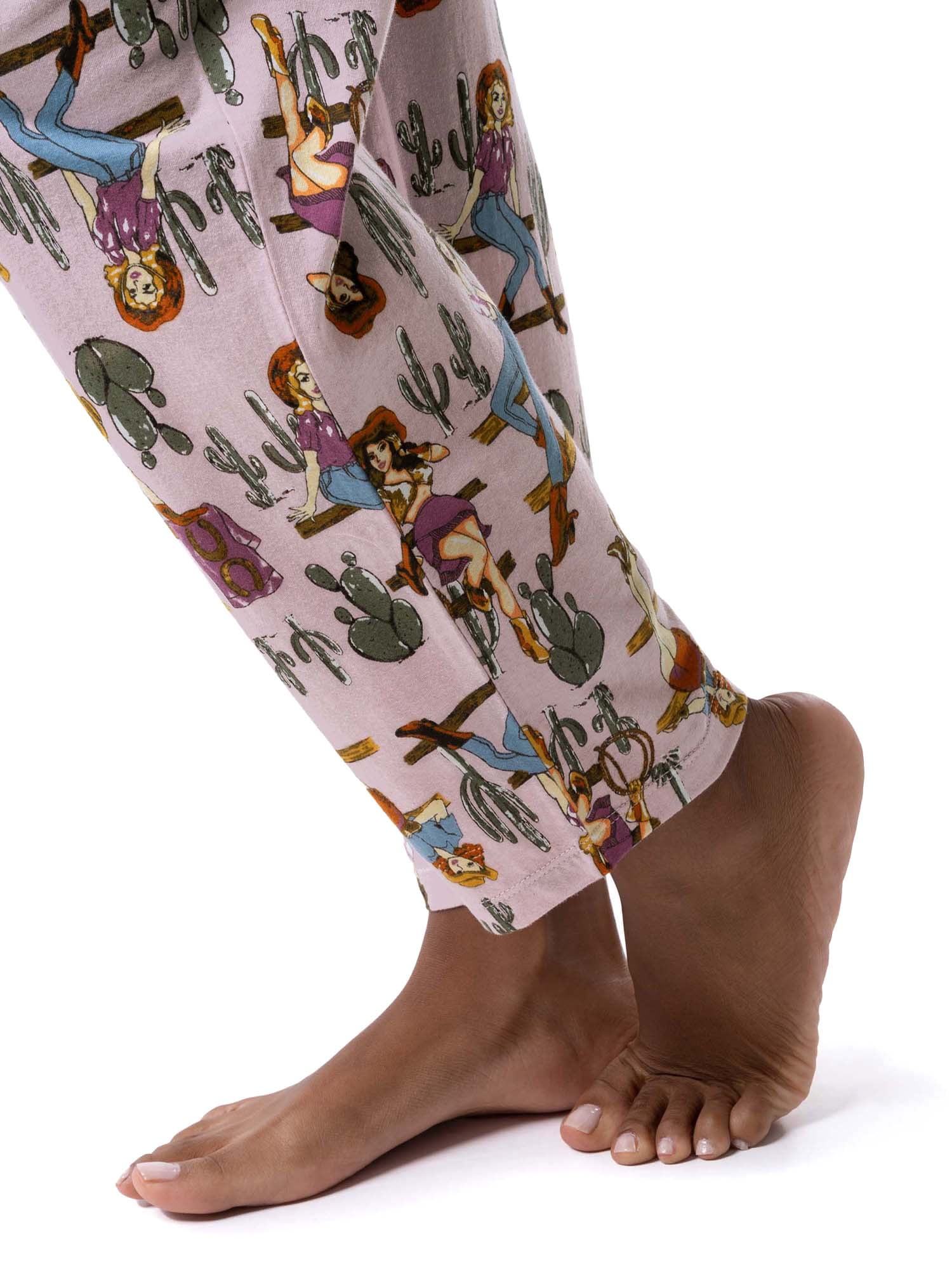 Wrangler Women's Short Sleeve Cotton Blend Pajama Set, Sizes S-4X