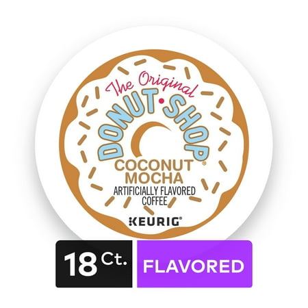 The Original Donut Shop Coconut Mocha Keurig Single-Serve K-Cup Pods, Medium Roast Coffee, 18 Count