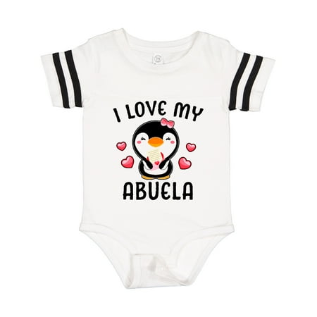 

Inktastic I Love My Abuela with Cute Penguin and Hearts Gift Baby Girl Bodysuit