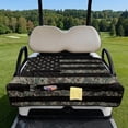 thumbnail image 2 of KUIFORTI Black US Flag Golf Cart Seat Covers Non-Slip Golf Cart Seat Towel Blanket with 4 Front Pockets & Nonskid Bottom Suitable Club Car and More 2 Person Seats Golf Carts, 2 of 7