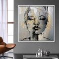 thumbnail image 5 of Contemporary Canvas Art, Trendy Artwork, Abstract Portrait Printed, Abstract Art, Woman Face Canvas Art, Gold Woman Printed Canvas, Canvas Wall Decor - Black Framed, 5 of 7