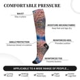 thumbnail image 3 of Lsque Cherry Blossoms Pattern Sport Compression Socks for Men & Women 15-20 mmHg Knee High Nurse Pregnant Running Medical and Travel Athletic, 3 of 6