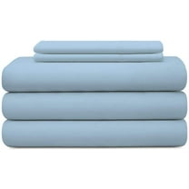 MyGiza Sheets 5 Piece Split King Sheets for Adjustable Bed - 400 Thread Count 100% Giza Cotton Split King Sheet Sets for Split King Mattress - Light Blue