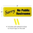 thumbnail image 3 of Excello Global Products no Public Restroom Sign 9"x3" Easy to Mount (3 pack Yellow) - EGP-HD-0269-A, 3 of 4