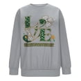 thumbnail image 4 of Fewfanhot Women's Clothing St Patricks Day Sweatshirt Women Long Sleeve Leopard Shamrock St. patricks Shirts Tees, 4 of 9