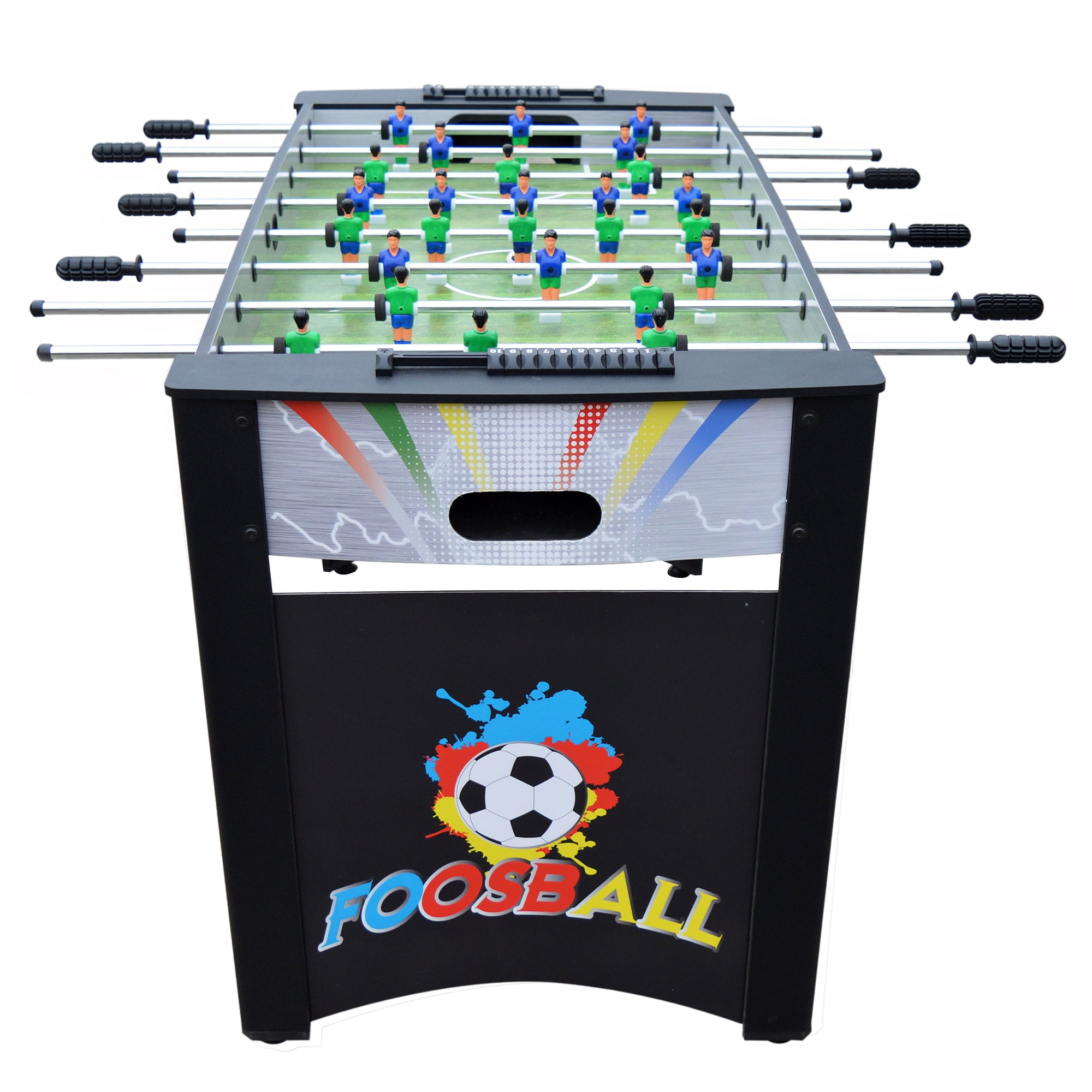 Great for Family Game Rooms Black/Multi Hathaway Shootout 48-in Foosball Table 