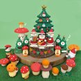 thumbnail image 2 of ZAKKA - Colgante pequeño de resina en miniatura con forma de hongo de Papá Noel para Navidad, decoración para el hogar, colección de adornos escénicos, regalo, 2 of 5