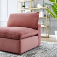 thumbnail image 3 of Modway Commix Down Filled Overstuffed Performance Velvet Armless Chair, Dusty Rose, 3 of 8