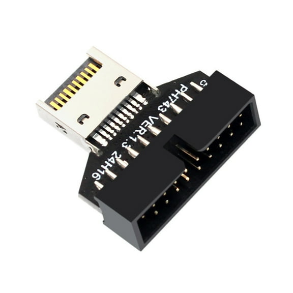 Motherboard USB C Adapter, USB Front Panel USB 3.2 TypeE to 20Pin Vertical USB C Header Adapter