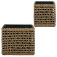 thumbnail image 1 of Jardinières emboîtables Grapevine en polyrattan, carrée, ensemble de 2, 1 of 11
