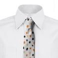 thumbnail image 2 of Abstract Necktie, Brush Strokes Pastel Dots, Dress Tie, 3.7", Marigold Charcoal Grey, by Ambesonne, 2 of 3
