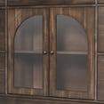 thumbnail image 5 of Christopher Knight Home 55.1" Large Storage Cabinet with 7 Drawers and 2 Glass Doors, Wood Frame, Dark Brown, 5 of 12