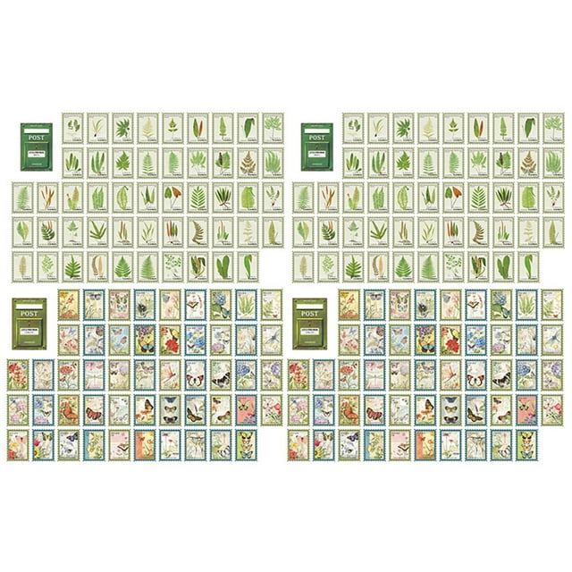Coofit Postage Stickers Vintage DIY 200PCS Aesthetic Journal Stickers Stamp Stickers
