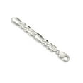 thumbnail image 5 of Gem & Harmony Mens Bracelet Figaro Chain 9 inches in Sterling Silver for Men, 5 of 6