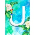 thumbnail image 2 of America Forever Summer Flowers Birds Monogram House Flag Letter U 28 x 40 inches Hummingbird Calla Lily Spring Floral Double Sided Vertical Outdoor Yard Lawn Decorative White Floral House Flag, 2 of 5