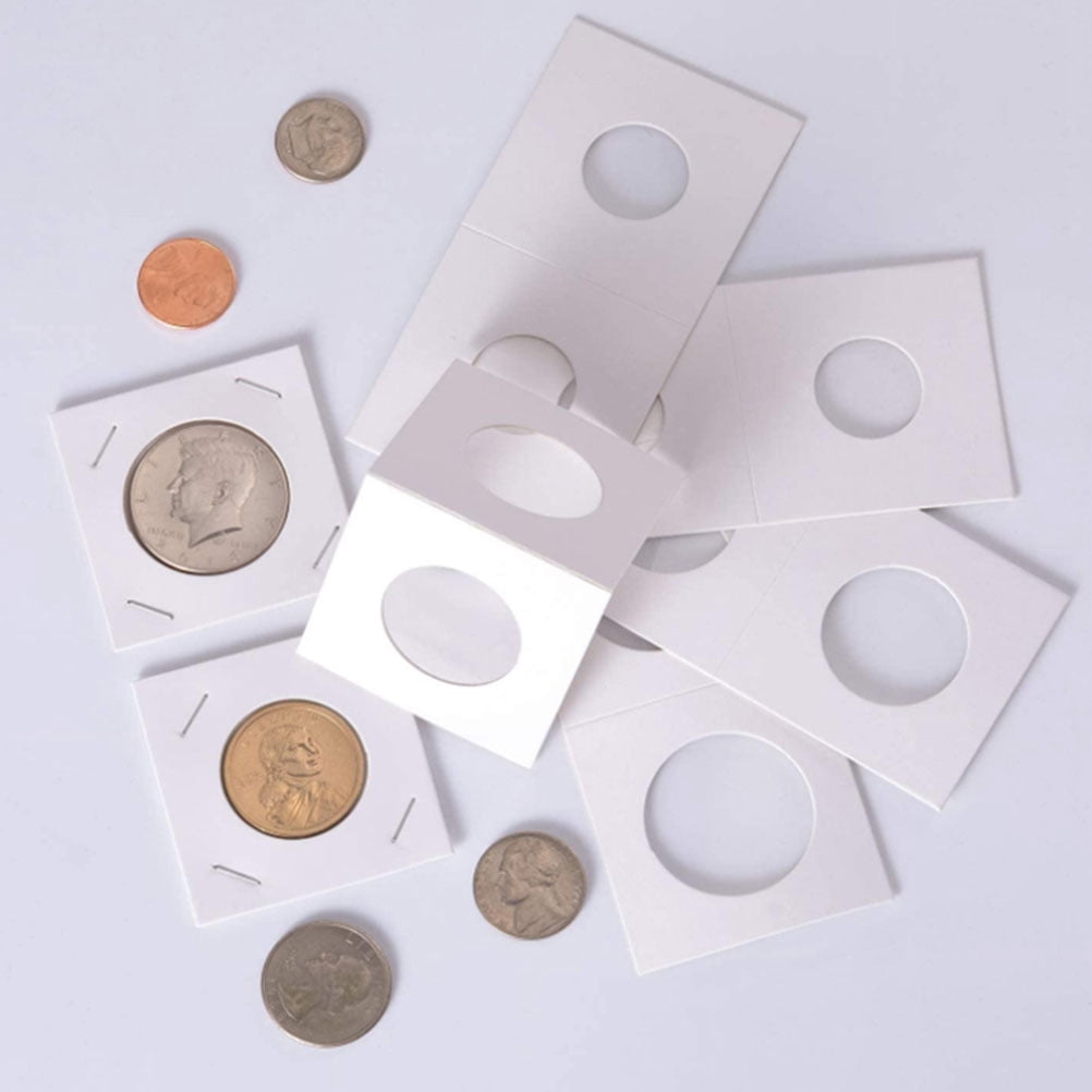 YUNLIGHTS 400 Pcs Clear Holders with Paper Inserts, and Oxidation Resistant Storage Sleeves