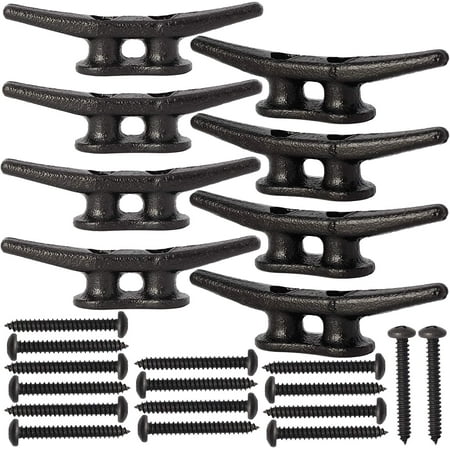 Stainless Steel Boat Cleats (2 PCS) - 316 Marine Grade, Open Base Dock Cleats With Fasteners, For Boats, Kayaks, Deck & Nautical Decor