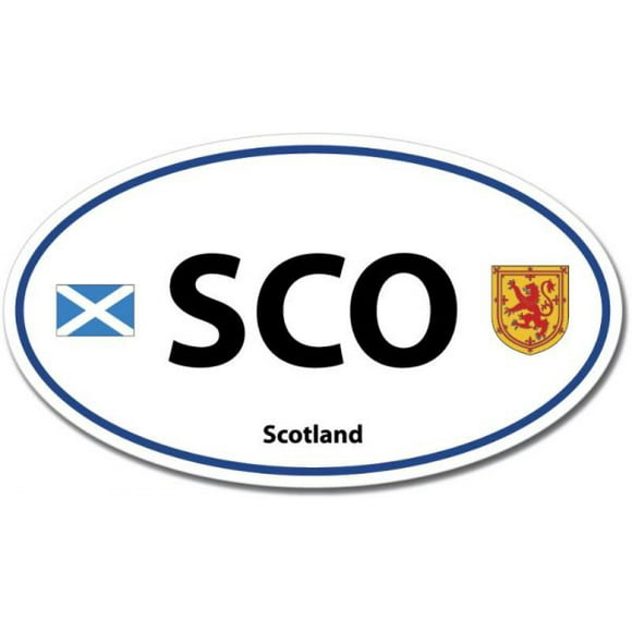 9" Scotland Scottish Flag Oval Crest Vinyl Sticker