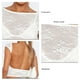 thumbnail image 5 of Camisa blanca de manga corta transparente de malla con detalle de espalda descubierta, talla M Elegante top de encaje de verano, 5 of 6