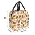thumbnail image 4 of Kdxio Cute Ice Cream Print Insulated Lunch Bag,Reusable Tote Lunch Box for Women Men,Leakproof Cooler Lunch Bags for Work Office Travel Picnic, 4 of 6