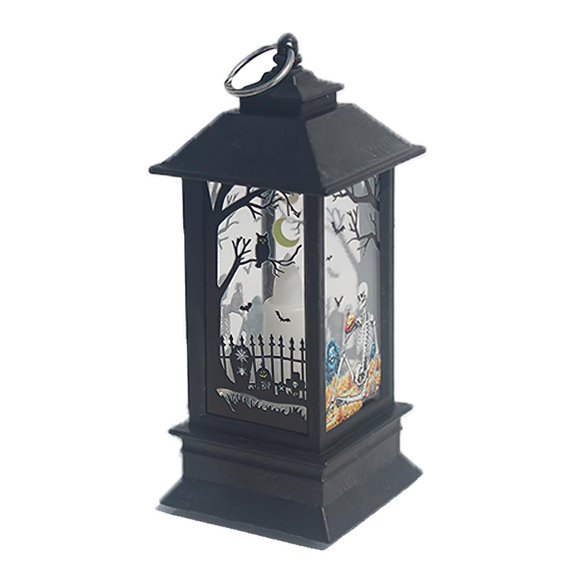 Linterna De Halloween Linterna Decorativa Multipropósito Luz De Vela Electrónica Alimentada Por Batería Con Anillo Para Decoración De Fiesta De Festival En Casa Yuarrent HA027909-01