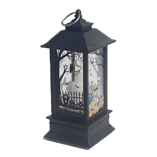 Linterna De Halloween Linterna Decorativa Multipropósito Luz De Vela Electrónica Alimentada Por Batería Con Anillo Para Decoración De Fiesta De Festival En Casa Yuarrent HA027909-01