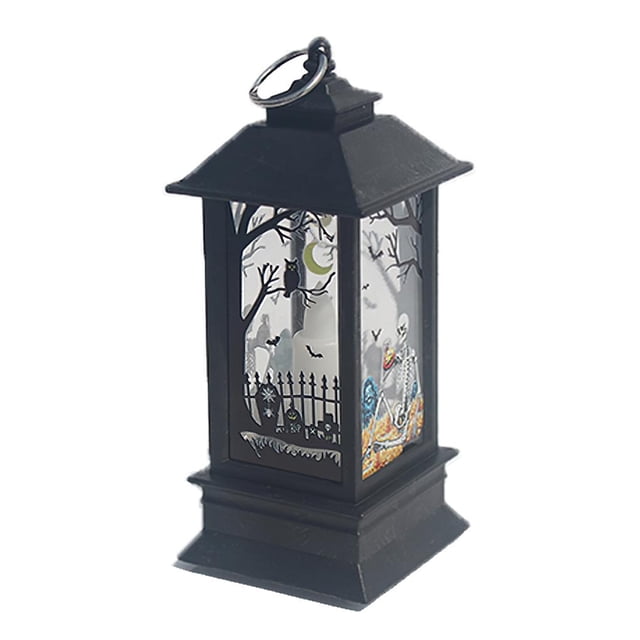 Linterna De Halloween Linterna Decorativa Multipropósito Luz De Vela Electrónica Alimentada Por Batería Con Anillo Para Decoración De Fiesta De Festival En Casa Yuarrent HA027909-01
