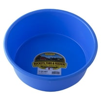 Little Giant 5 Quart Heavy Duty Plastic Berry Blue Utility Pan Livestock Feeding