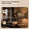 thumbnail image 3 of Metal Drum Lamp Shade, AEELLEEA Large Lampshade for Table Lamp, (12×8)×(14×10.5)×8.5"H ,Large Floor Lamp Shade Etched Forest(Spider), 3 of 8