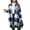 Blue women plaid blazer coat a1, variant on Women Winter Plaid Collared Long Sleeve Button Down Open Front Blazer Coat Loose Casual Outwear Fall Fashion Tops Trendy Work Office Jacket, Purple 2XL