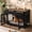 Brown,Black, variant on MIDOQIN 43.3'' Dog Crate Furniture, Wooden Dog Kennel Indoor End Side Table with 2 Storage Drawers and Rotating Food Bowls for Medium/Large Dogs, Black Brown