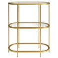 thumbnail image 3 of Evelyn&Zoe Leif 30'' Wide Oval Bookcase, Brass, 3 of 7