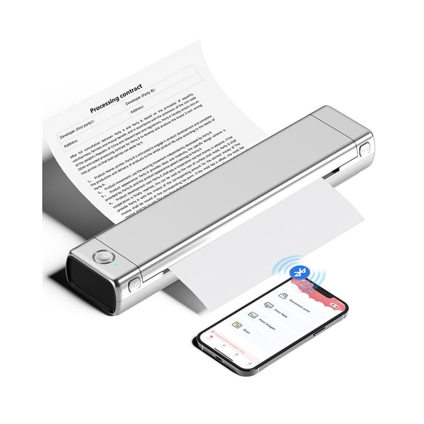 Impresora portátil Phomemo M08F inalámbrica Bluetooth sin tinta