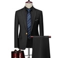 thumbnail image 4 of Traje de 2 piezas para hombre, conjunto de Blazers, pantalones clásicos de negocios, vestido de novia Formal para novio, talla grande, traje de alta calidad 6XL, 4 of 5